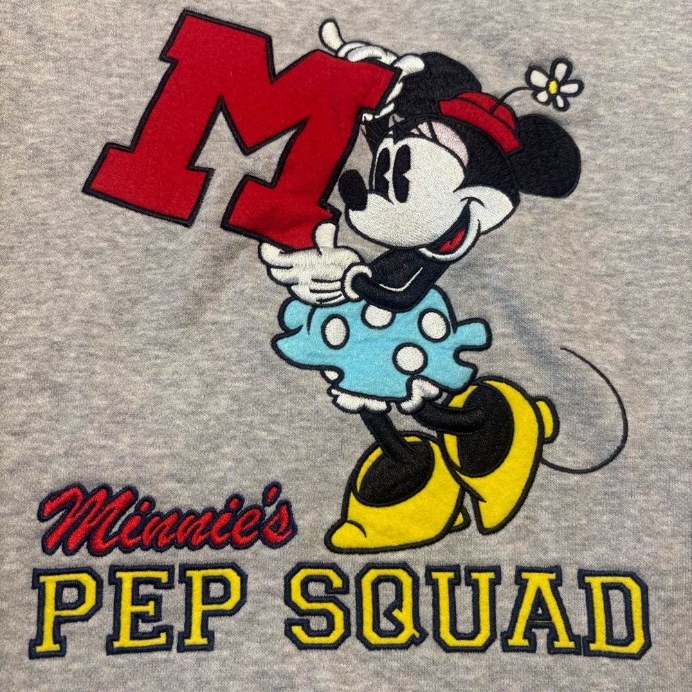 Disney Minnie Mouse Gray Sweatshirt for Kids Size M (7/8) - Picture 2 of 5